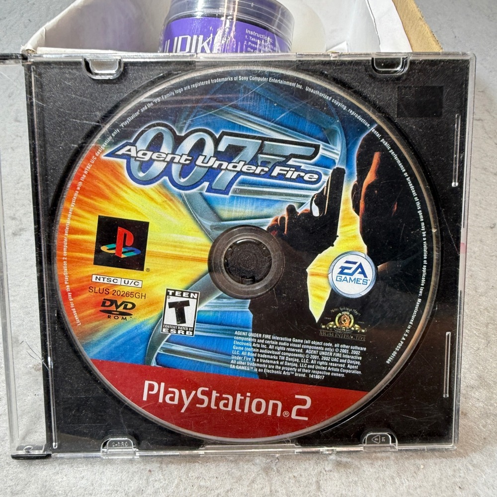 EA Games 007 Agent Under Fire PS2 NTSC Black Disc Action Shooter SLUS 20265GH 80